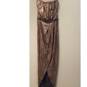 Gold Strapless Dress